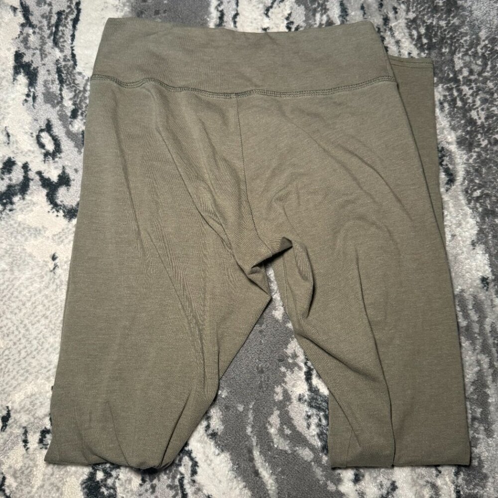 Aerie Light Army Green Cotton Medium Long Leggings - Picture 8 of 10